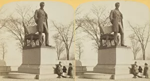 Abraham Lincoln Collection: Lincoln Monument in Lincoln Park, 1887 / 93. Creator: Henry Hamilton Bennett