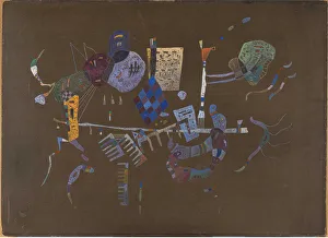 Thyssen Bornemisza Collections Prints: Around the Line, 1943. Creator: Kandinsky, Wassily Vasilyevich (1866-1944)