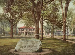 Line of the Minute Men Memorial, Lexington, c1900. Creator: Unknown