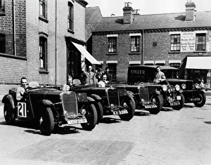 Singer 9 Prints: A line of Singer Le Mans 1.5 Litre TT cars, 1934