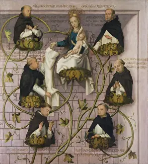 Friar Prints: Lineage of the Dominican Order, 1501. Creators: Hans Holbein the Elder, Jesus Christ