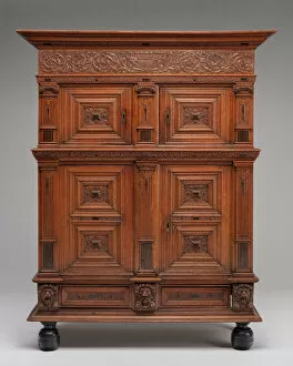 Inlaying Gallery: Linen Cupboard (Kast), Netherlands, 1630 / 50. Creator: Unknown
