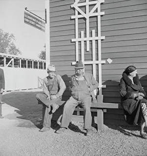 Dole Office Prints: Lineup outside of Farm Security Administration grant office early in the morning