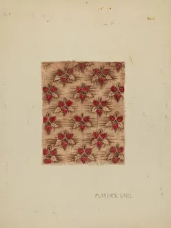 Lining Prints: Lining of Babys Hood, c. 1937. Creator: Florence Earl