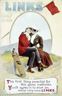 Cuddle Gallery: The Links postcard, 1905