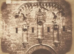 Hill And Prints: Linlithgow Castle, 1843-47. Creators: David Octavius Hill, Robert Adamson
