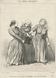 Hand Gestures Prints: L'insurrection contre les maris est proclamee le plus saint des devoirs!, c1849