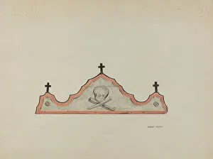 Lintel, over Cemetery Gateway, 1937. Creator: Albert Pratt