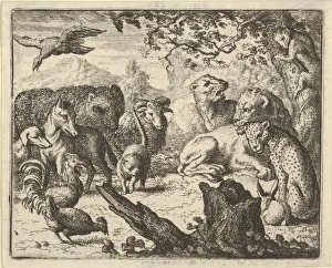 Truce Prints: The Lion Announces a Durable Peace to the Animals who Surround Him, 1650-75