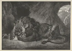 Food Chain Prints: Lion of the Atlas Mountains, 1829-30. 1829-30. Creator: Eugene Delacroix