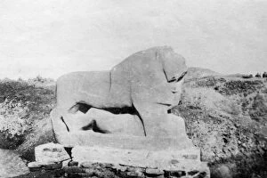 Images Dated 10th August 2007: Lion of Babylon statue, Babylon, Babil, Mesopotamia, 1918