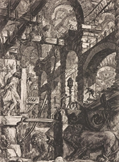 The Lion Bas-Reliefs, 1761. Creator: Giovanni Battista Piranesi