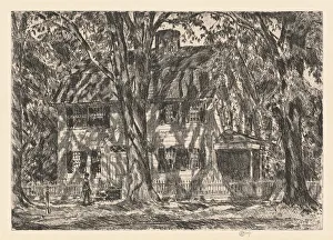 Frederick Childs Hassam Prints: The Lion Gardiner House, Easthampton, 1920. Creator: Frederick Childe Hassam