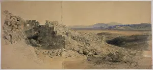 Walls Prints: Lion gate in Mycenae, 1834. Creator: Carl Rottmann