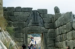Schliemann Collection: Lion Gate, Mycenae, Greece, c1250 BC