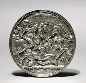 Follower Of Prints: Lion Hunt, 1581 or later. Creator: Moderno (Italian, 1467-1528), follower of