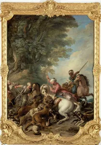 Moroccan Prints: The Lion Hunt, 1735. Creator: Troy, Jean-François de (1679-1752)