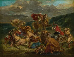 Hunt Gallery: Lion Hunt, 1860 / 61. Creator: Eugene Delacroix