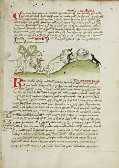 Lions Prints: A Lion and Another Lion with a Mouse; Fables; Animal Fables