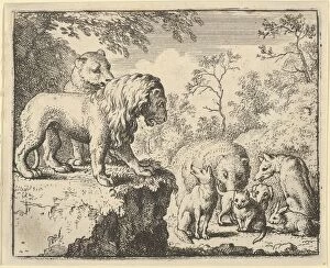Allart Van Gallery: The Lion and the Lioness Pardon Renard and Order the Other Animals to Forget His Crimes