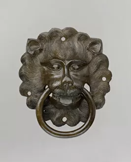 Door Handle Gallery: Lion mask door pull, German, ca. 1425-50. Creator: Unknown