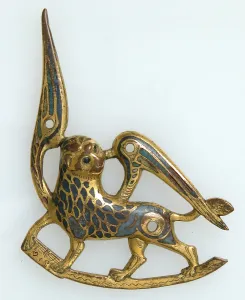 Repousse Gallery: The Lion of Saint Mark (one of two appliques from a book cover), French, ca