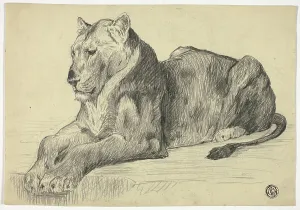 Sir E Landseer Prints: Lioness, n.d. Creator: Edwin Henry Landseer