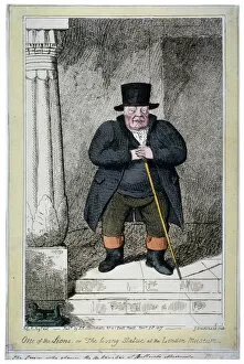 Chubby Collection: One of the Lions - or the living statue at the London Museum, 1817