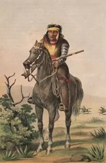 Apache Gallery: Lipan-Warrior, c1857. Creator: Sarony & Co