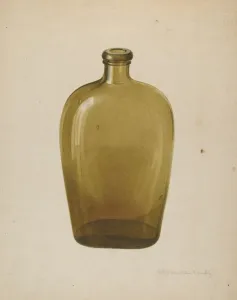 Merkley Prints: Liquor Flask, 1935 / 1942. Creator: Merkley, Arthur G