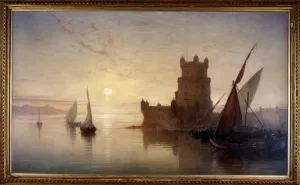 Frank Dillon Prints: Lisbon - Castle of Balem, 1850. Artist: Frank Dillon