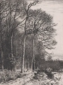 Jacque Prints: Lisiere du Bois, 1846. Creator: Charles Emile Jacque