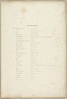 Jd Harding Prints: List of Plates, from The Park and the Forest, 1841. Creator: James Duffield Harding