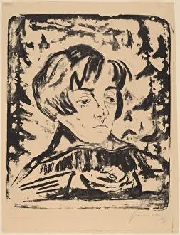 Gramatt And Xe9 Prints: Listening, 1920-1921. Creator: Walter Gramatté