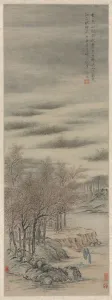 1644 1911 Prints: Listening to the Sound of Autumn in a Misty Grove