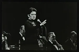 Lita Roza singing with the Ted Heath Orchestra at the Forum Theatre, Hatfield, Hertfordshire, 1983