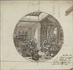 Printer Prints: Lithographic Workshop, 19th century. Creator: Unknown