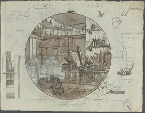 Printer Prints: Lithographic Workshop, 19th century. Creator: Unknown