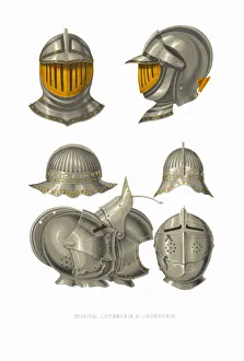 Lithuanian and Livonian helmets. From the Antiquities of the Russian State, 1849-1853