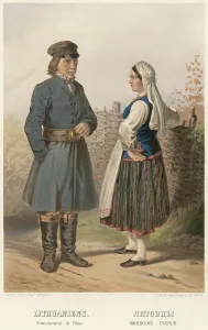 Vilna Lithuania Prints: Lithuanians of the Vilna province, 1862. Creator: Karl Fiale