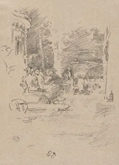 Tonalism Prints: The Litte Cafe au Bois, 1894. Creator: James McNeill Whistler (American, 1834-1903)