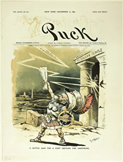 Defiant Prints: A Little Ajax for a Cent Defying the Lightning