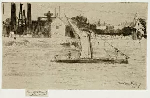 The Little Barge, Chelsea, 1888-89. Creator: Theodore Roussel