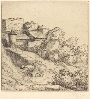 Little Burner of Grass (Le petit bruleur d herbe). Creator: Alphonse Legros