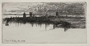 1818 1910 Prints: Little Calais Pier, 1865, 3 A. M