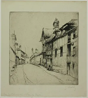 Plate Tone Prints: The Little Cloister Street, Troyes, 1896. Creator: Gustave Leheutre