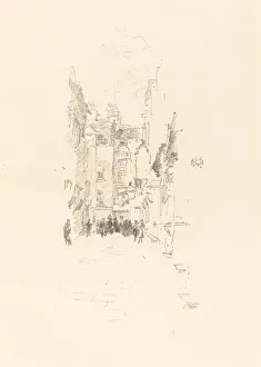 Rosenwald Collection Prints: Little Court, Cloth Fair, 1887. Creator: James Abbott McNeill Whistler