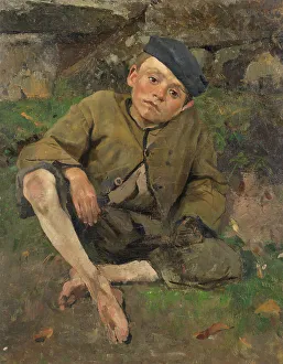 Bergh Sven Richard Prints: The little cripple, 1882. Creator: Sven Richard Bergh