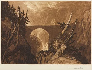 Etching And Mezzotint Prints: Little Devils Bridge, 1886. Creator: Frank Short (British)