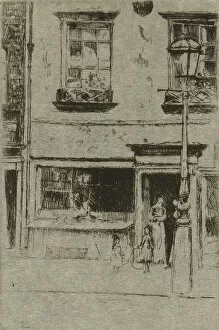 Sidewalk Gallery: The Little Fish Shop, Chelsea Embankment, 1888-89. Creator: Theodore Roussel